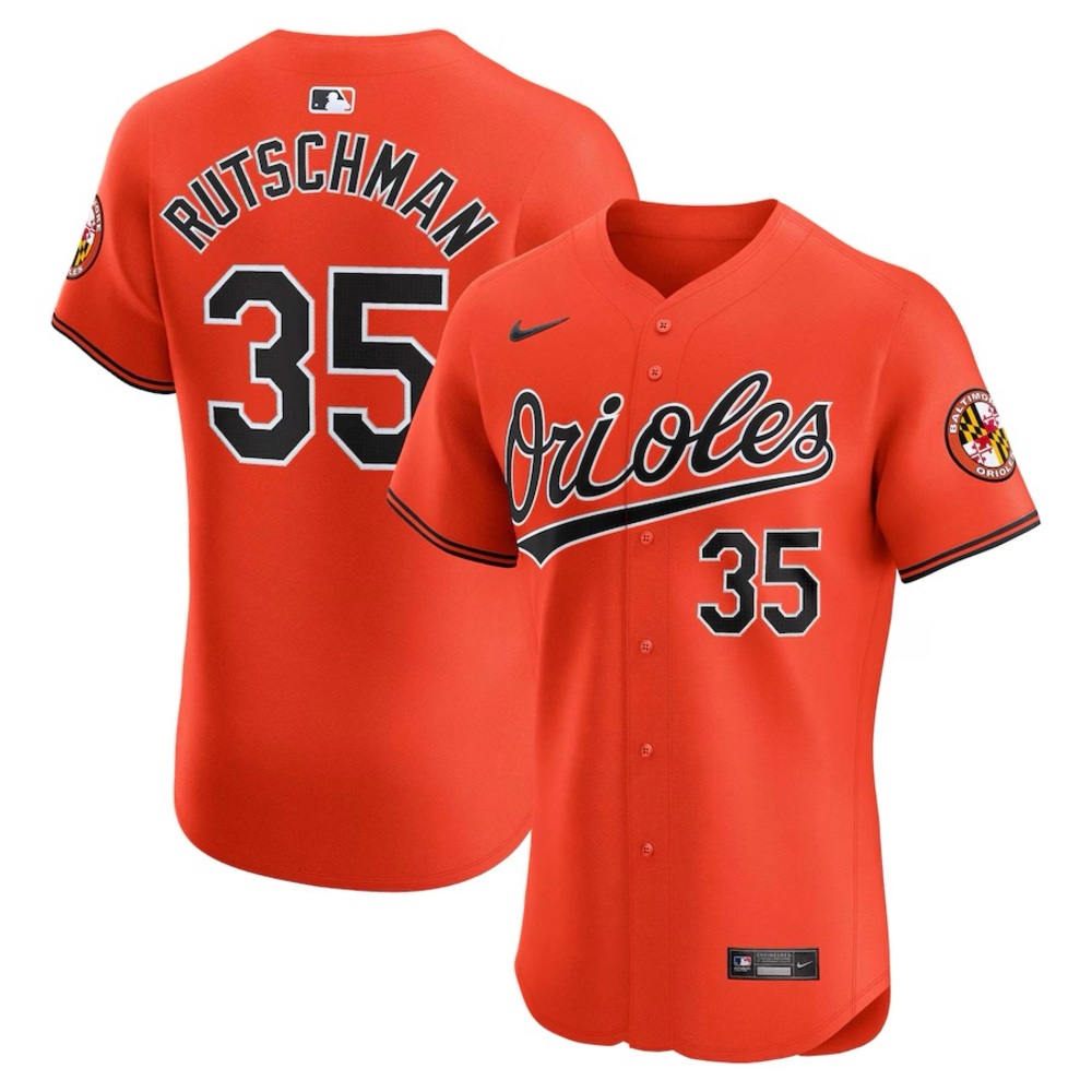 Adley Rutschman Baltimore Orioles Nike Alternate Elite Player Jersey - Orange - Picture 10 of 10